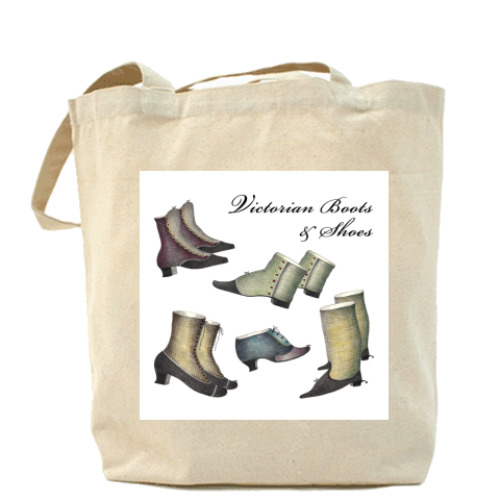 Сумка шоппер с принтом Ретро-обувь