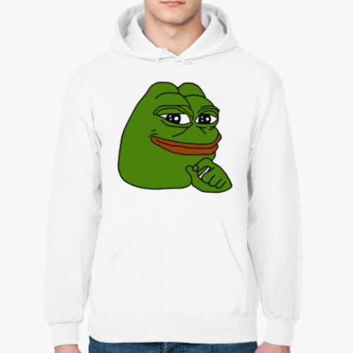 Толстовка худи с принтом Лягушонок Пепе