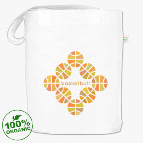 Сумка шоппер с принтом Баскетбольные мячи