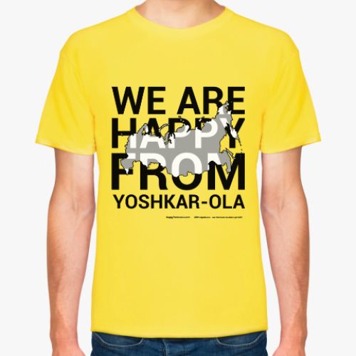 Футболка с принтом HAPPY YOSHKAR-OLA
