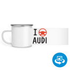 Кружка металлическая белая (круговая запечатка)