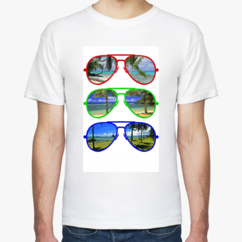Футболка с принтом Очки