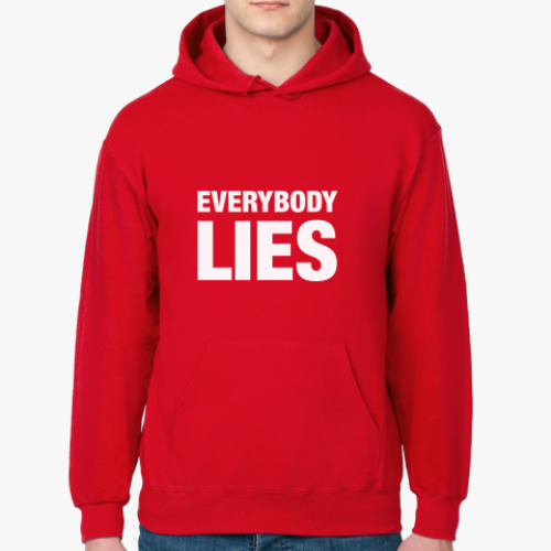Толстовка худи с принтом Everybody lies