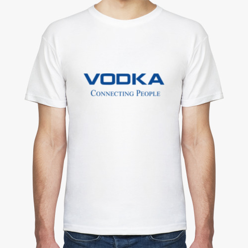 Футболка с принтом Vodka Connecting People