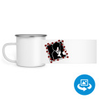 Кружка металлическая белая (круговая запечатка)