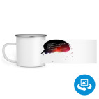 Кружка металлическая белая (круговая запечатка)