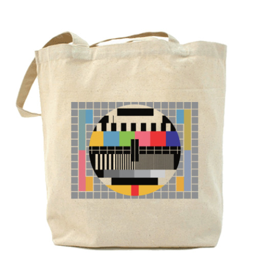 Сумка шоппер с принтом TV test