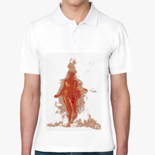Рубашка поло с принтом Женщина в огне