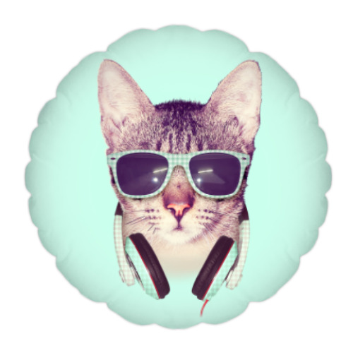 Подушка с принтом Cool Cat