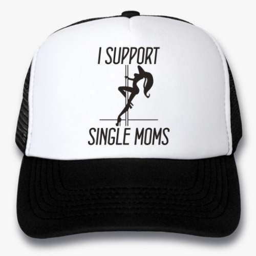 Кепка-тракер с принтом  I support moms