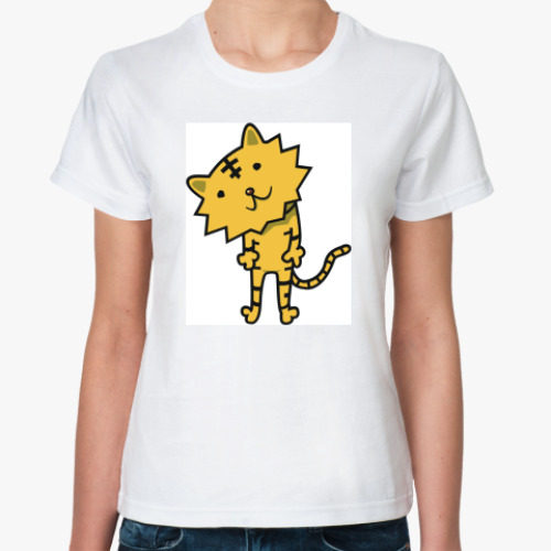 Классическая футболка с принтом 'Тигренок'