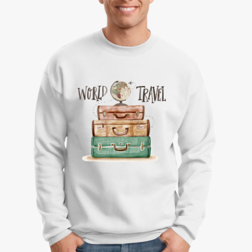 Свитшот с принтом World travel