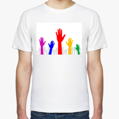 Футболка с принтом Hands Up