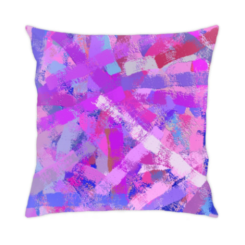 Подушка с принтом мазки кистью