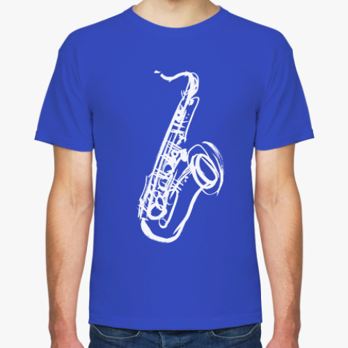 Футболка с принтом саксофон