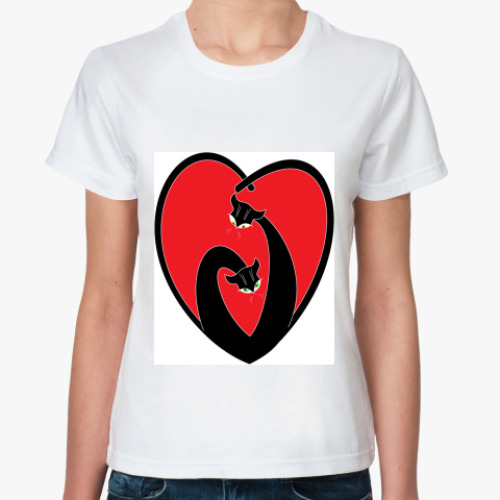 Классическая футболка с принтом коты