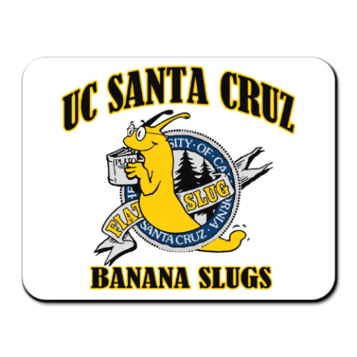 Коврик для мыши с принтом uc santa cruz banana slugs