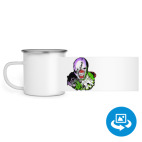 Кружка металлическая белая (круговая запечатка)