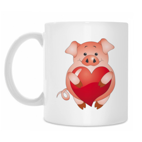 Кружка с принтом Свинка