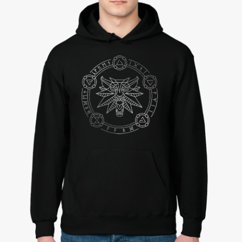 Толстовка худи с принтом Ведьмак