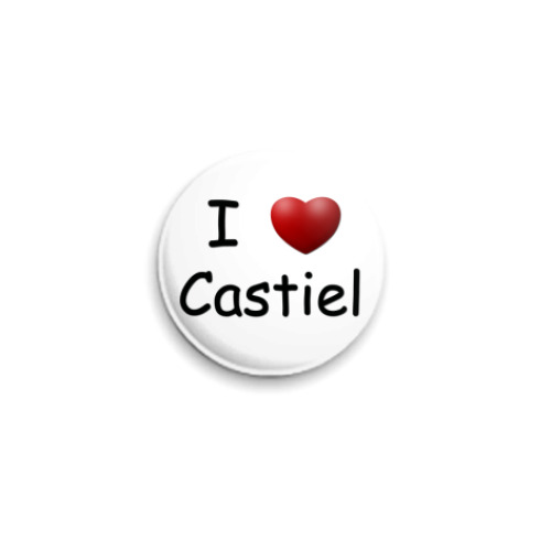 Значок 25мм с принтом I Love Castiel