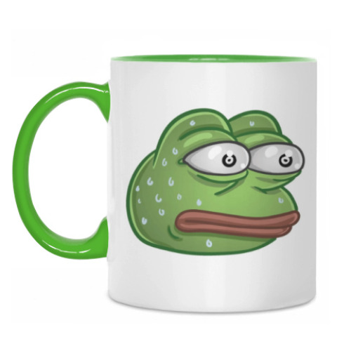 Кружка с принтом Грустная лягушка
