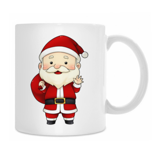 Кружка с принтом Cute Santa