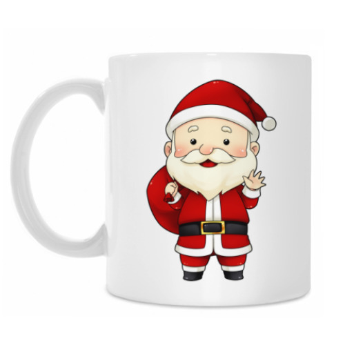 Кружка с принтом Cute Santa
