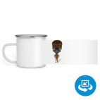 Кружка металлическая белая (круговая запечатка)