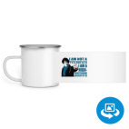 Кружка металлическая белая (круговая запечатка)