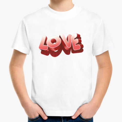 Детская футболка с принтом Любовь
