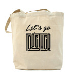 Холщовая сумка шоппер Let's go together