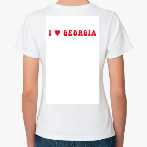 Классическая футболка с принтом 'Сердца Грузии'