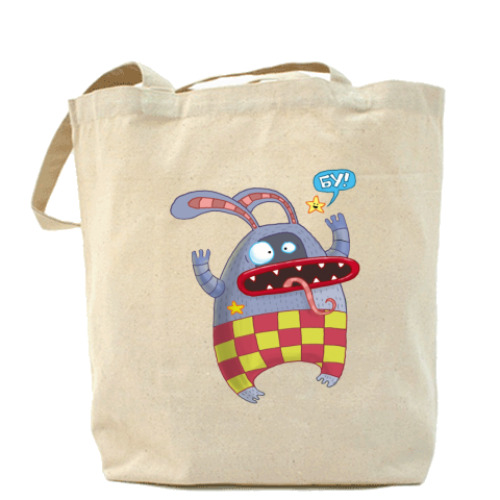 Сумка шоппер с принтом Бу!