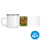 Кружка металлическая белая (круговая запечатка)