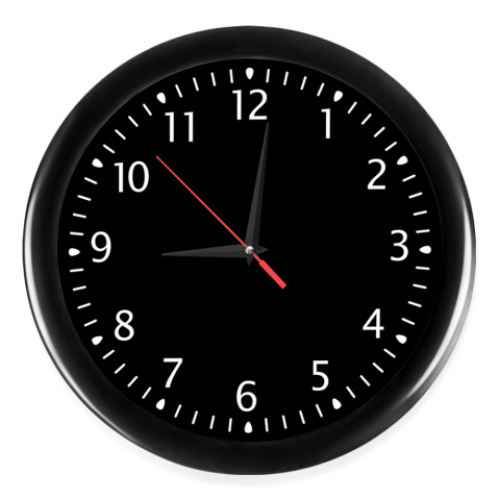 Часы с принтом Глубокий черный цвет