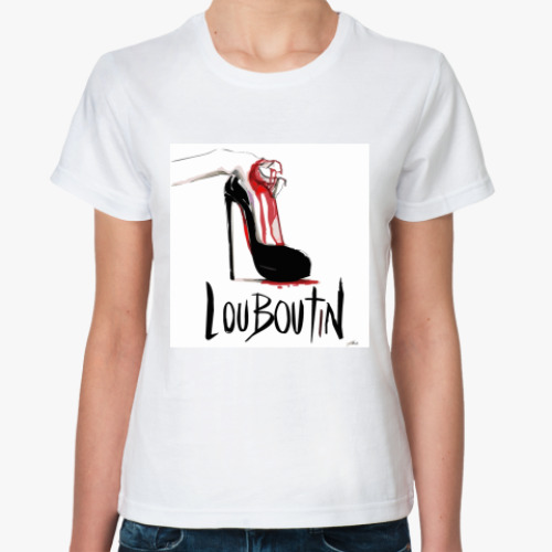 Классическая футболка с принтом  LouBoutin