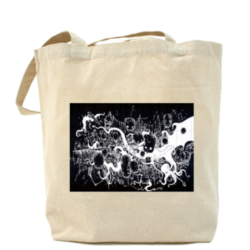 Сумка шоппер с принтом Страх