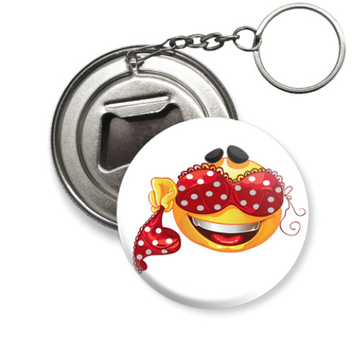 Брелок-открывашка с принтом Смайл