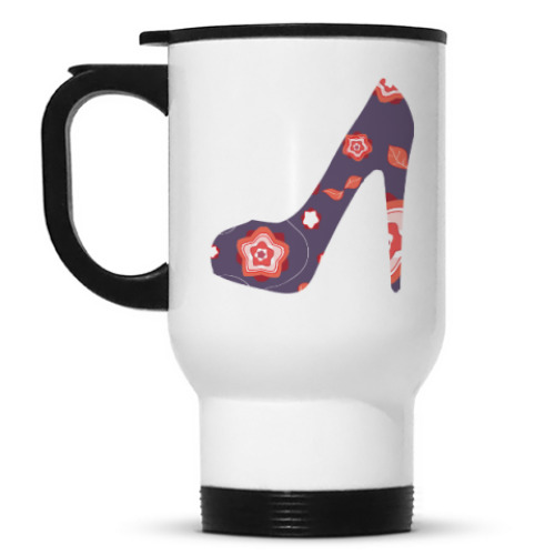 Кружка-термос с принтом floral pattern