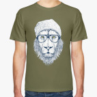 Крутой лев хипстер