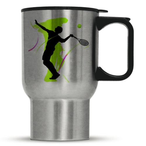 Кружка-термос с принтом Большой теннис