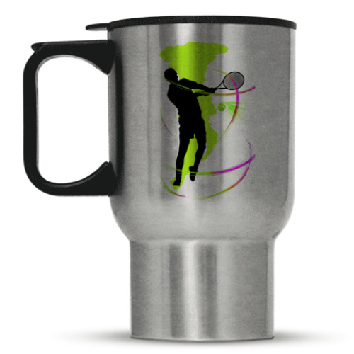 Кружка-термос с принтом Большой теннис