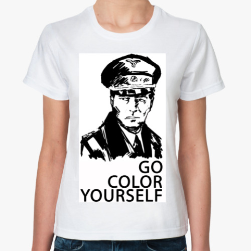Классическая футболка с принтом   Штирлиц