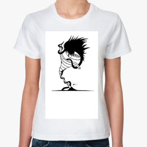 Классическая футболка с принтом  «Цветок»