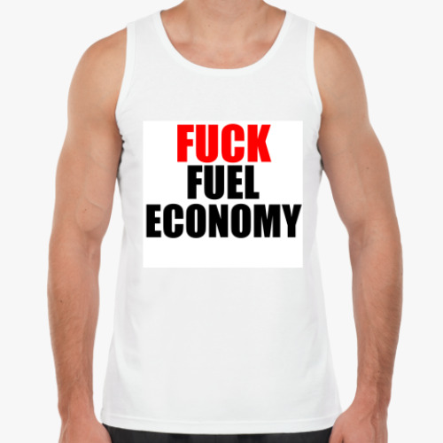 Майка с принтом Fuck fuel economy