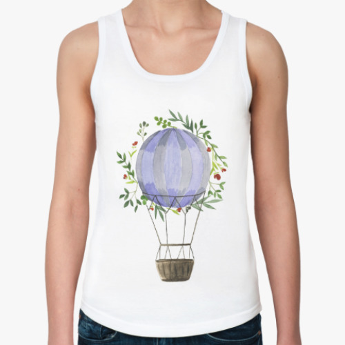 Женская майка с принтом Воздушный шар в цветах