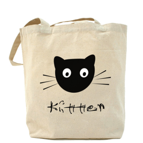 Сумка шоппер с принтом Котенок