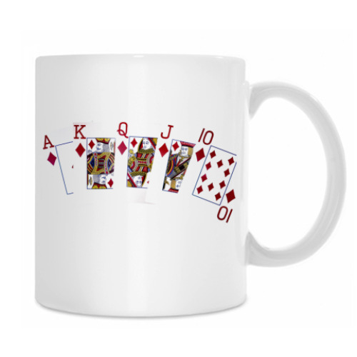 Кружка с принтом 'Royal Flush'