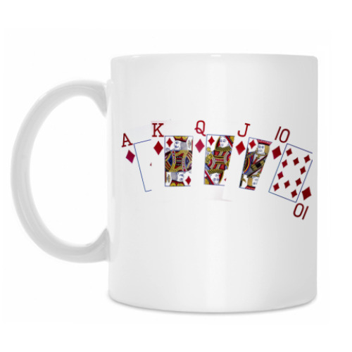 Кружка с принтом 'Royal Flush'